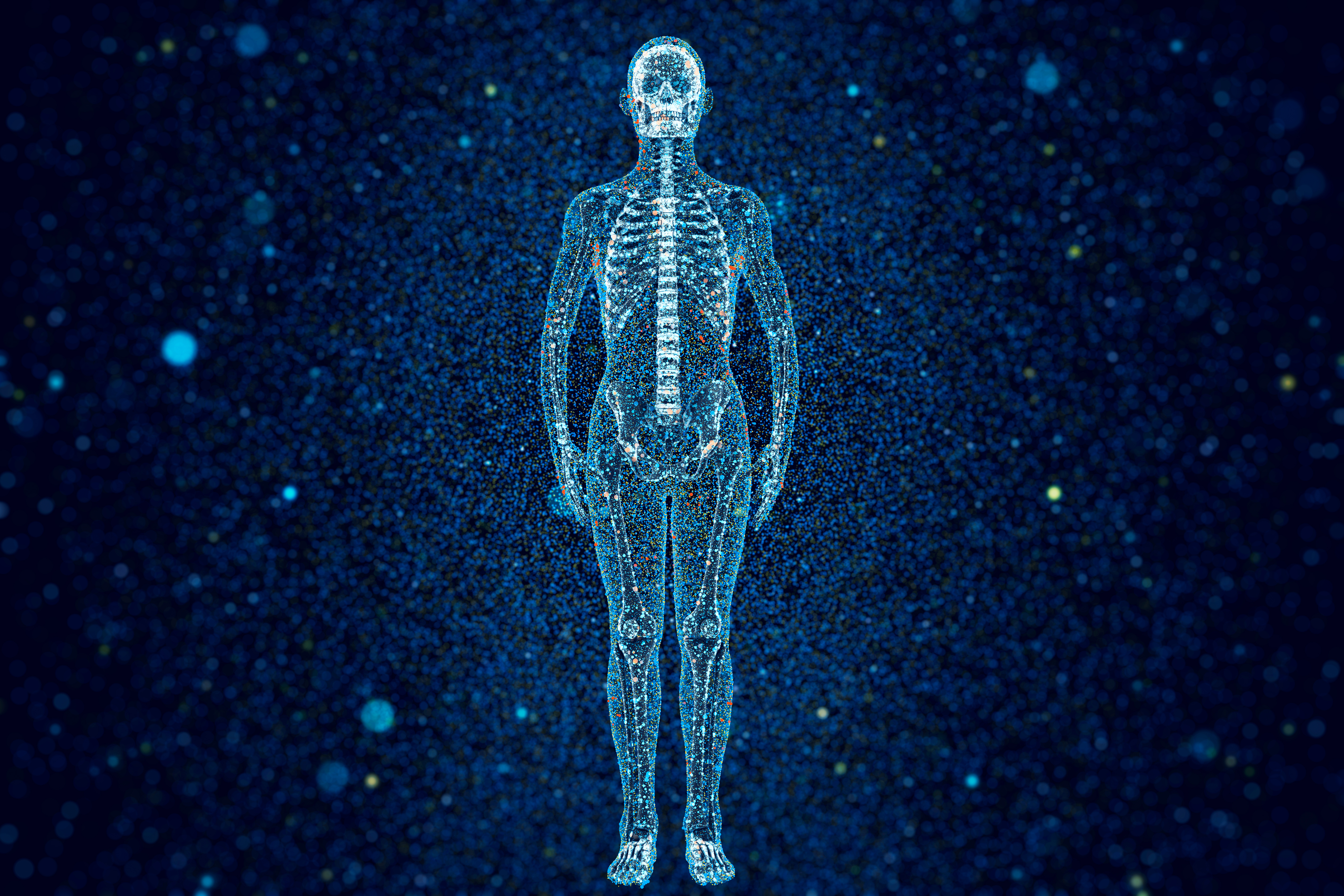 X-Ray-like image of a full-length human body