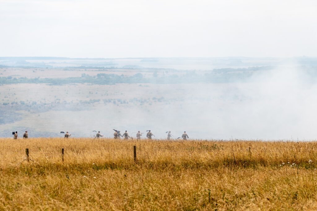 Soldiers tackle wildfires on Salisbury Plain