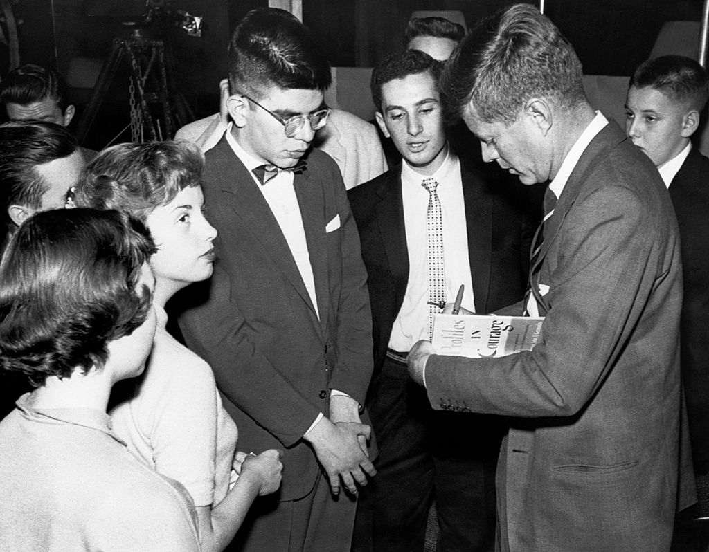 Senator John Kennedy Signing Copies of Profiles in Courage