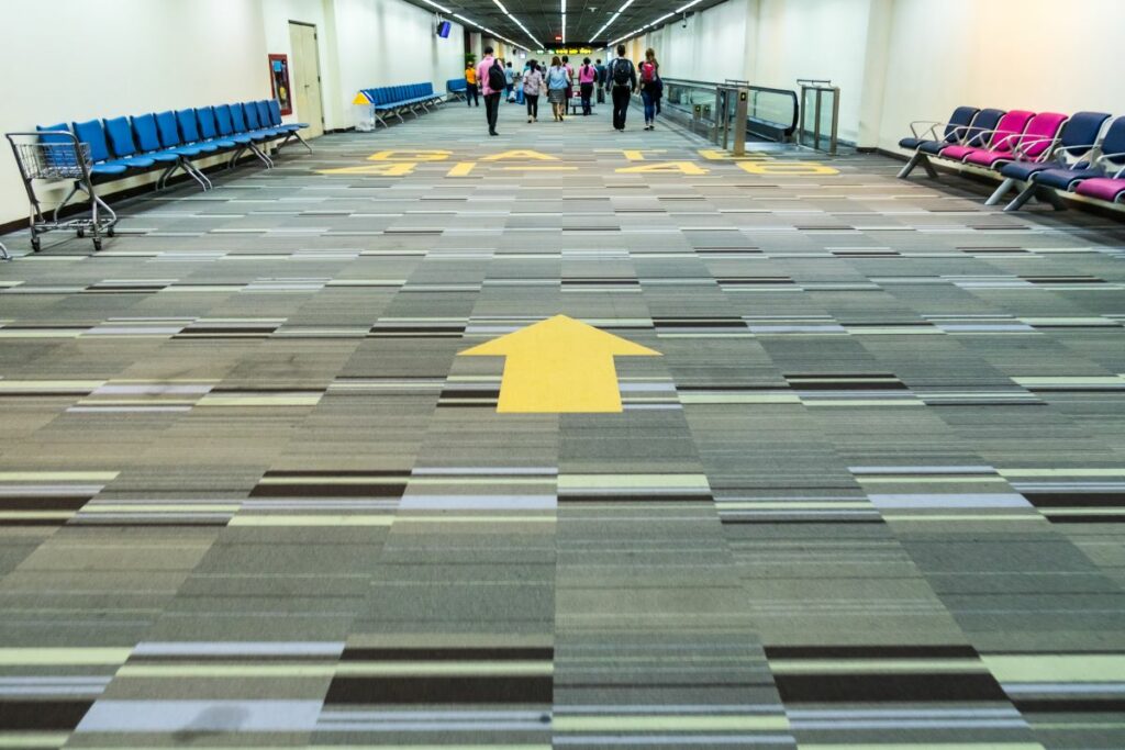Carpet in an airport terminal