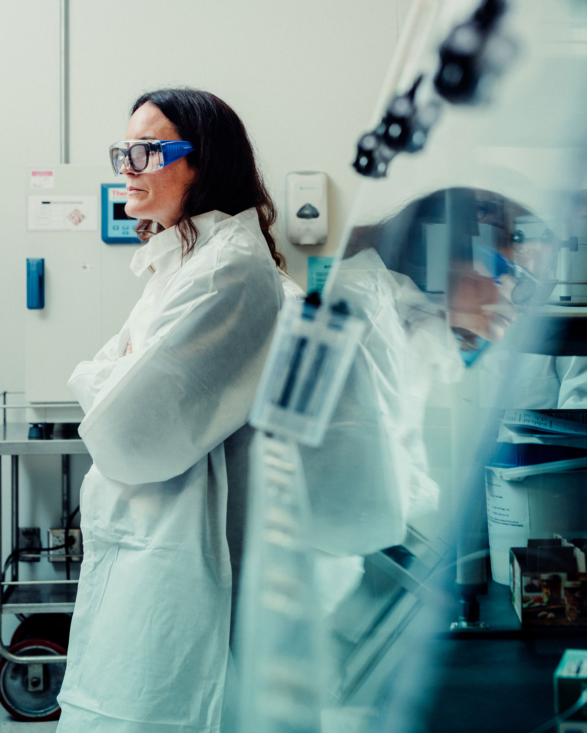 Sarah O’Keefe, SVP - Product Research and Development at Eli Lilly looks on during the demo for Orfoglipron. Captured at Eli Lilly’s headquarters in Indianapolis, IN. on Monday, March 31st, 2025. Kevin Serna for TIME.