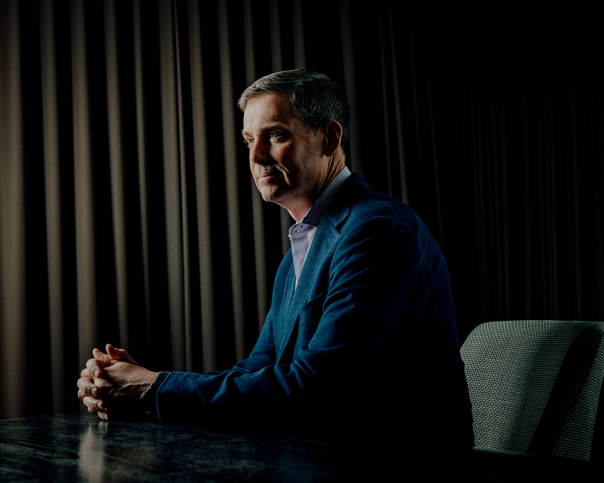 David A Ricks, CEO of Eli Lilly, captured at Eli Lilly’s headquarters in Indianapolis, IN. on Monday, March 31st, 2025. Kevin Serna for TIME.